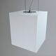 White plastic design cube pendant by Delta light Belgium, 1990s
