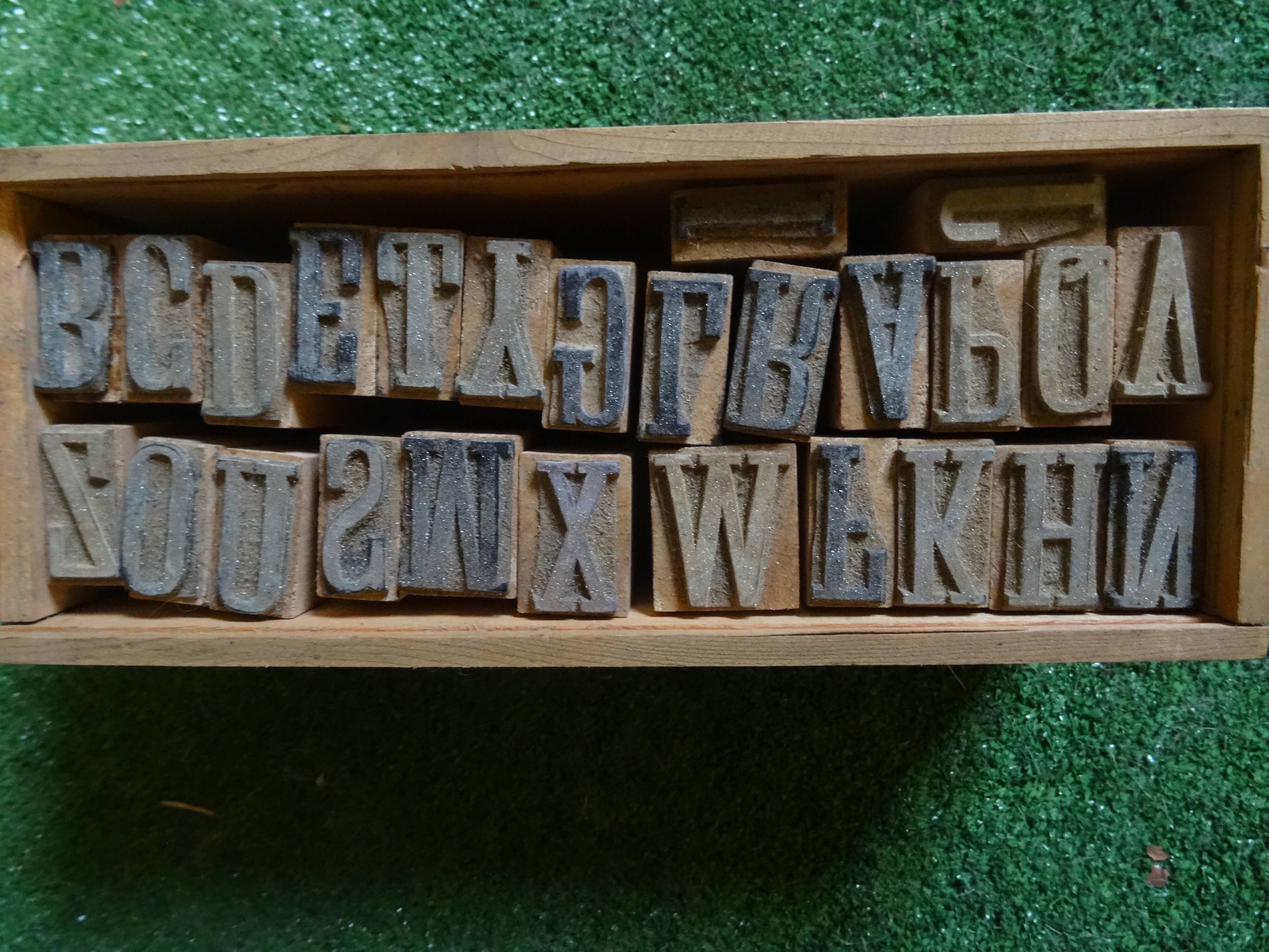 Alphabet box in print letters