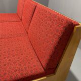 Mid-century folding sofa bed by Drevotvar, 1970s, Czechoslovakia