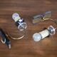 Pair of wall lamps, vintage wall lamp, two-tone brass wall lamp with lucite, lighting, decoration