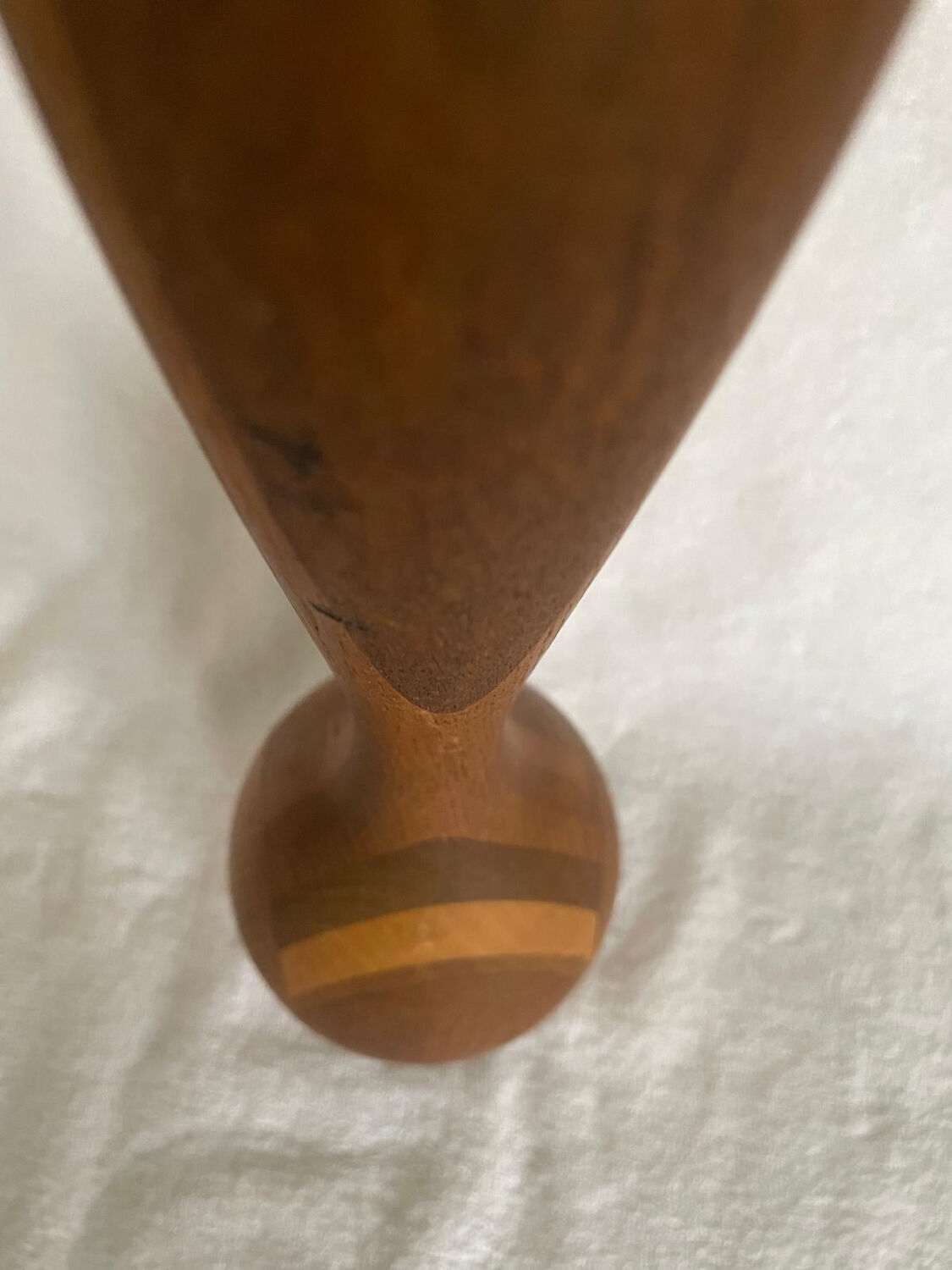 Decorative wooden vase.