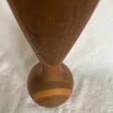 Decorative wooden vase.