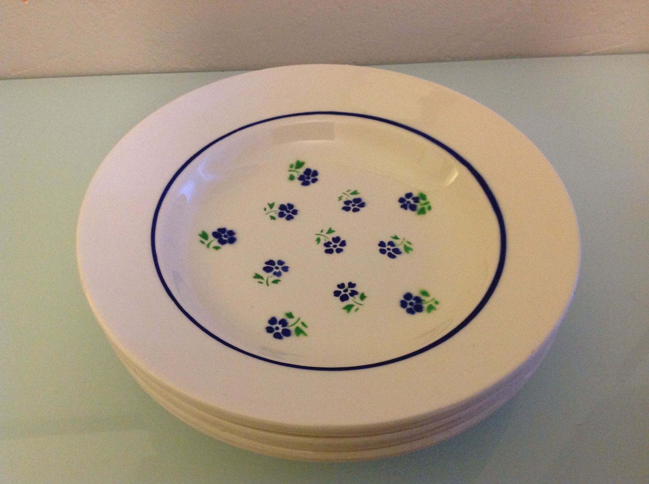 Six hollow plates decor Claudius from Badonviller faienceries, 50/60s