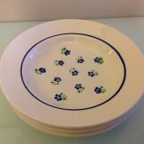 Six assiettes creuses decor Claudius des faienceries de Badonviller, années 50/60