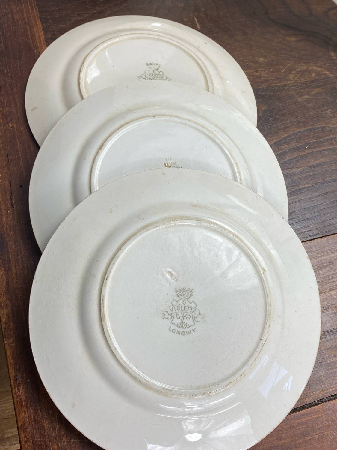 Iron clay dishes, Longwy, Violetta collection