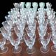 Set of 40 Daum France crystal glasses, Orval model