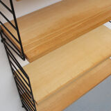 1960s wall unit in ash 7 shelves, Nisse Strinning