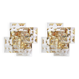 Magnificent pair of crystal wall lights by Kinkeldey, Germany, 1970s.