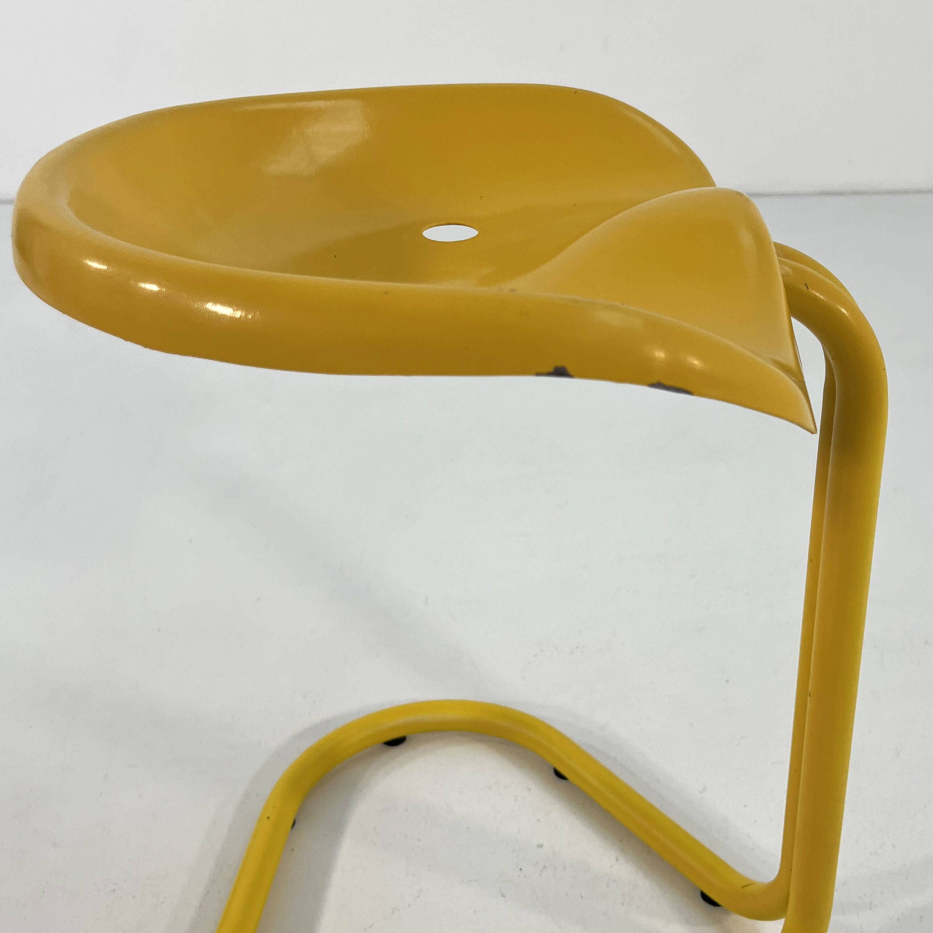 Yellow Tractor Stool by Rodney Kinsman for Bieffeplast, 1970