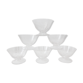 Lot de 6 coupes à champagne en cristal