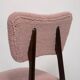 Mid-century "Butterfly" dining chair in pink boucle and walnut beech, Poland, 1960.