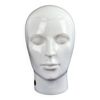 Mannequin head window display man white ceramic royal crown 26cm