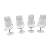 4 vintage tulip foot chairs