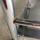Industrial-style bathroom trolley on casters