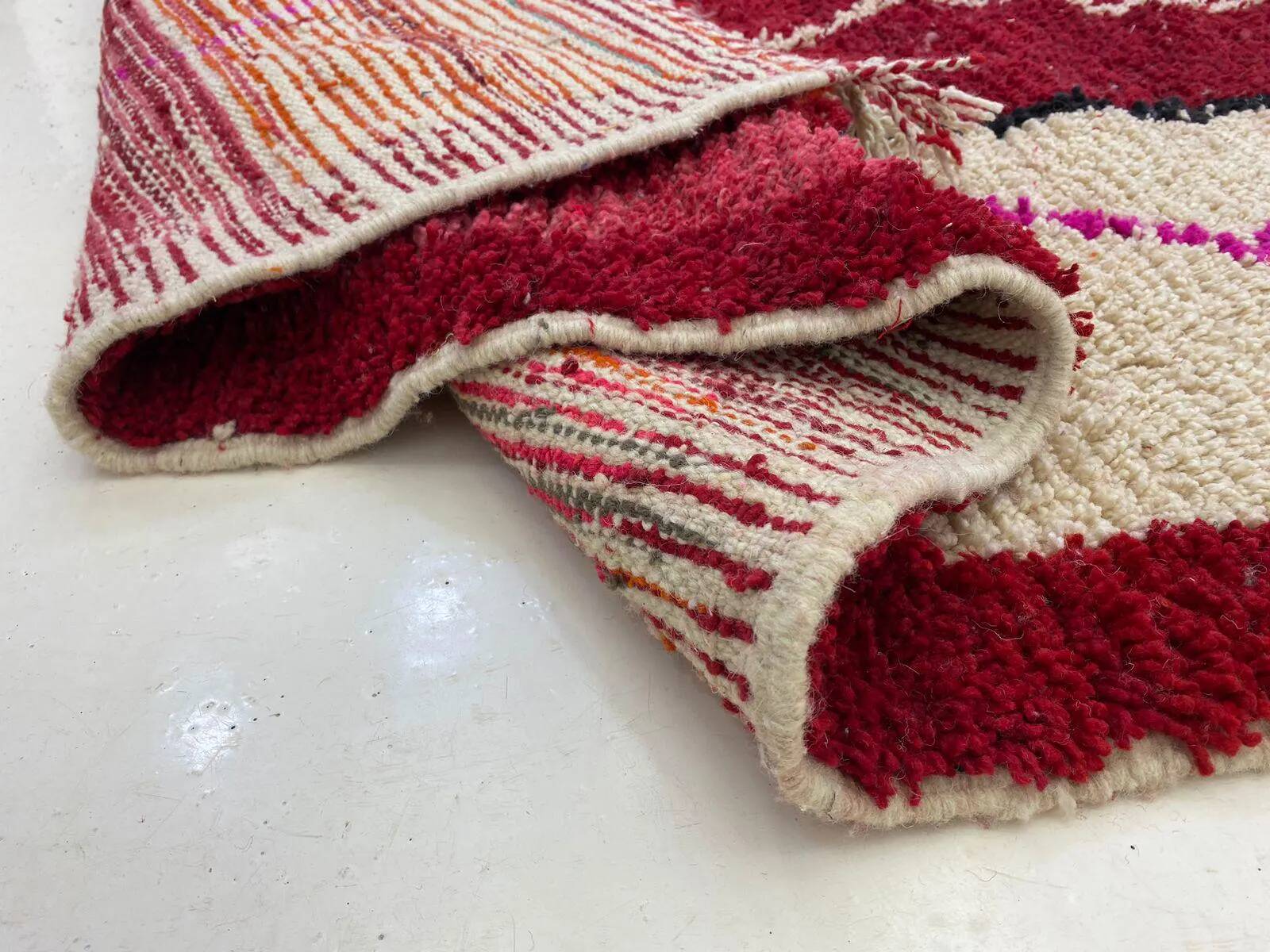 Moroccan handwoven wool rug 3x2 m