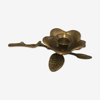 Brass "flower" candlestick