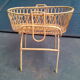 Cradle bassinet bed rattan of the 1960s