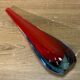 Drop vase glass sommerso red blue Murano style Flavio Poli 29 cm