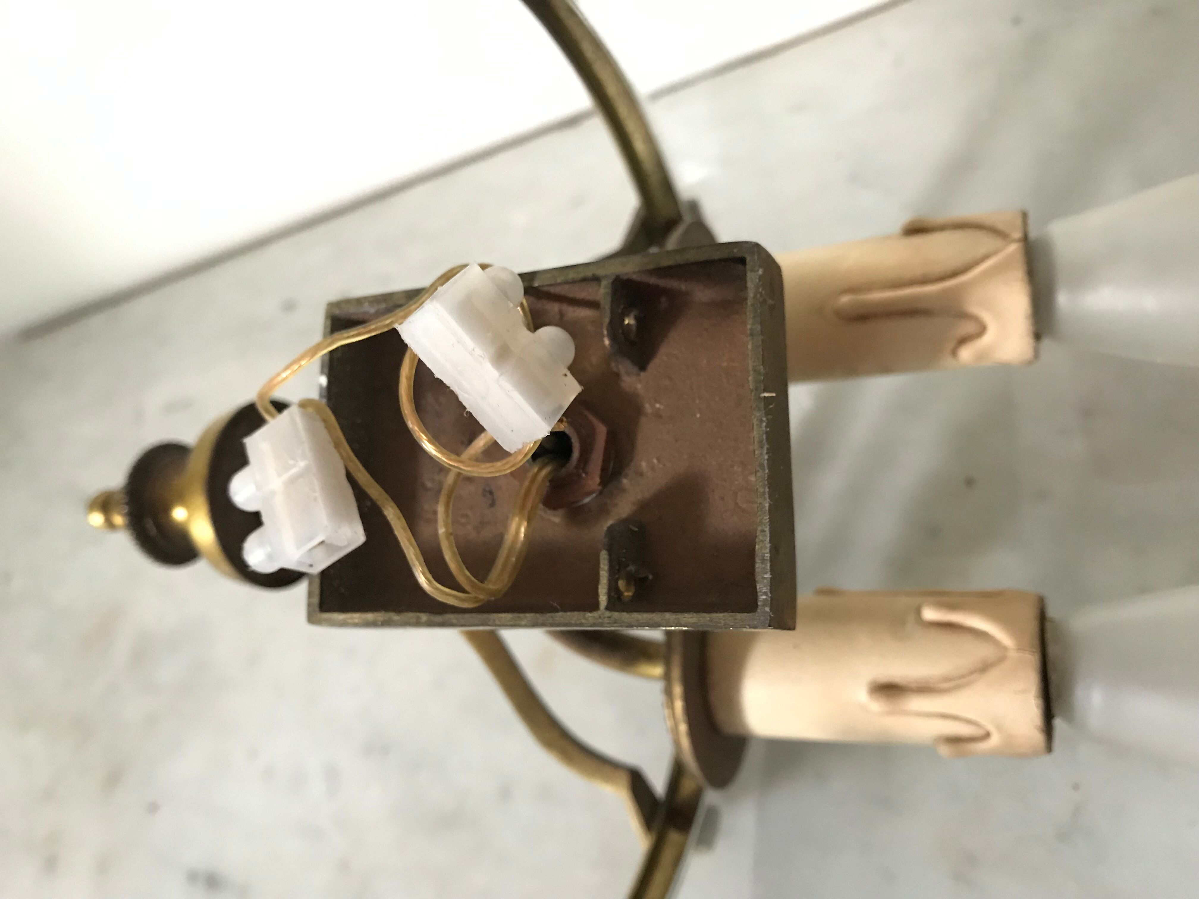 Pair of brass wall lights