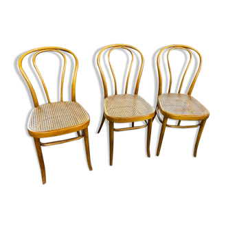 Lot 3 tanned chairs