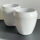 Pair of White Ceramic Candle Holders