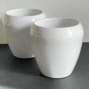 Paire BOUGEOIRS Blanc CERAMIQUE