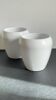 Pair of White Ceramic Candle Holders