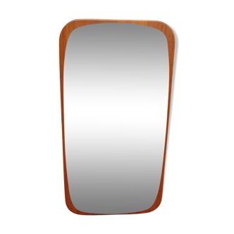 Miroir scandinave en teck 47x92cm