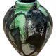 Vase Ada LOUMANI en verre soufflé dans les tons verts