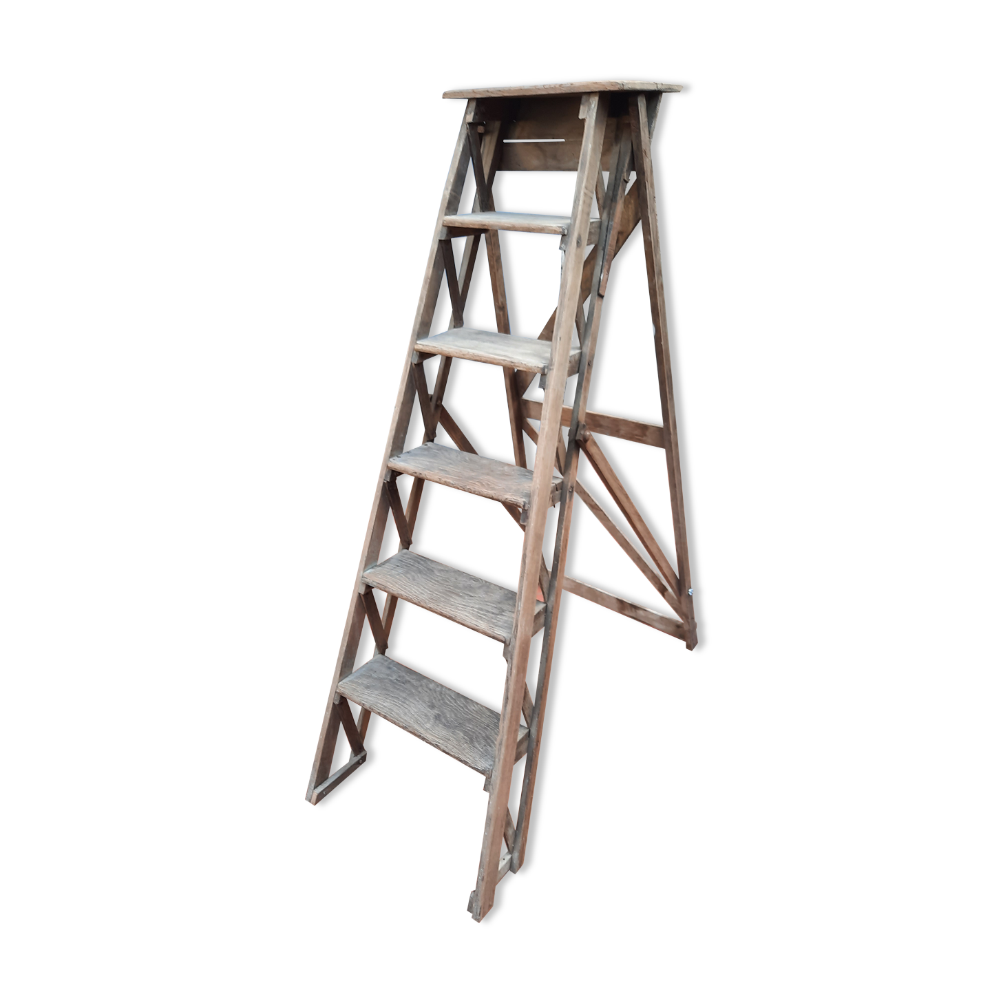 Old wooden stepladder