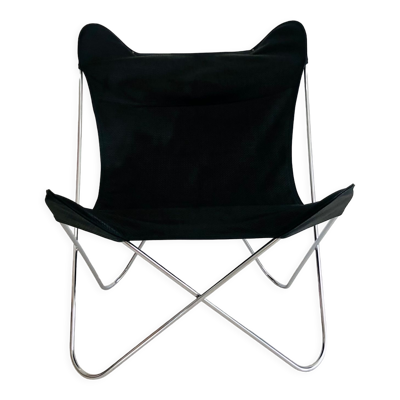 Fauteuil ''Papillon''en acier chromé de Gavina Spa, Italie années 70