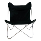 Armchair "Papillon" in chromed steel by Gavina Spa, Italy 70s