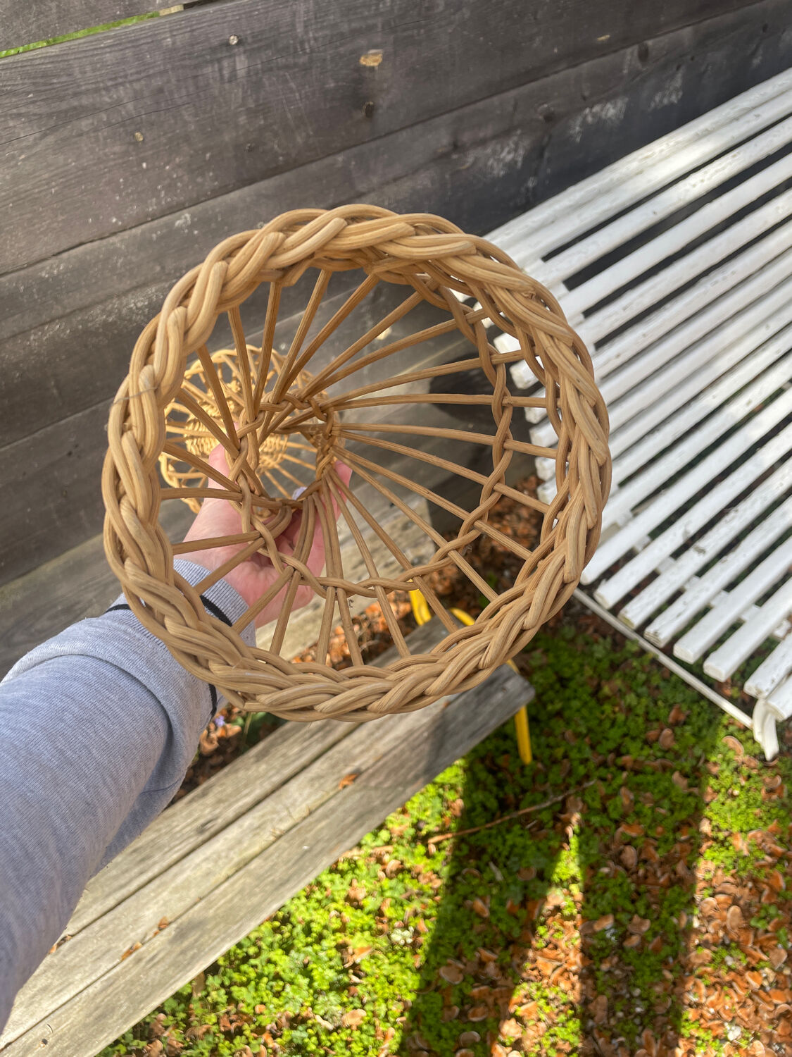 Rattan hat holder