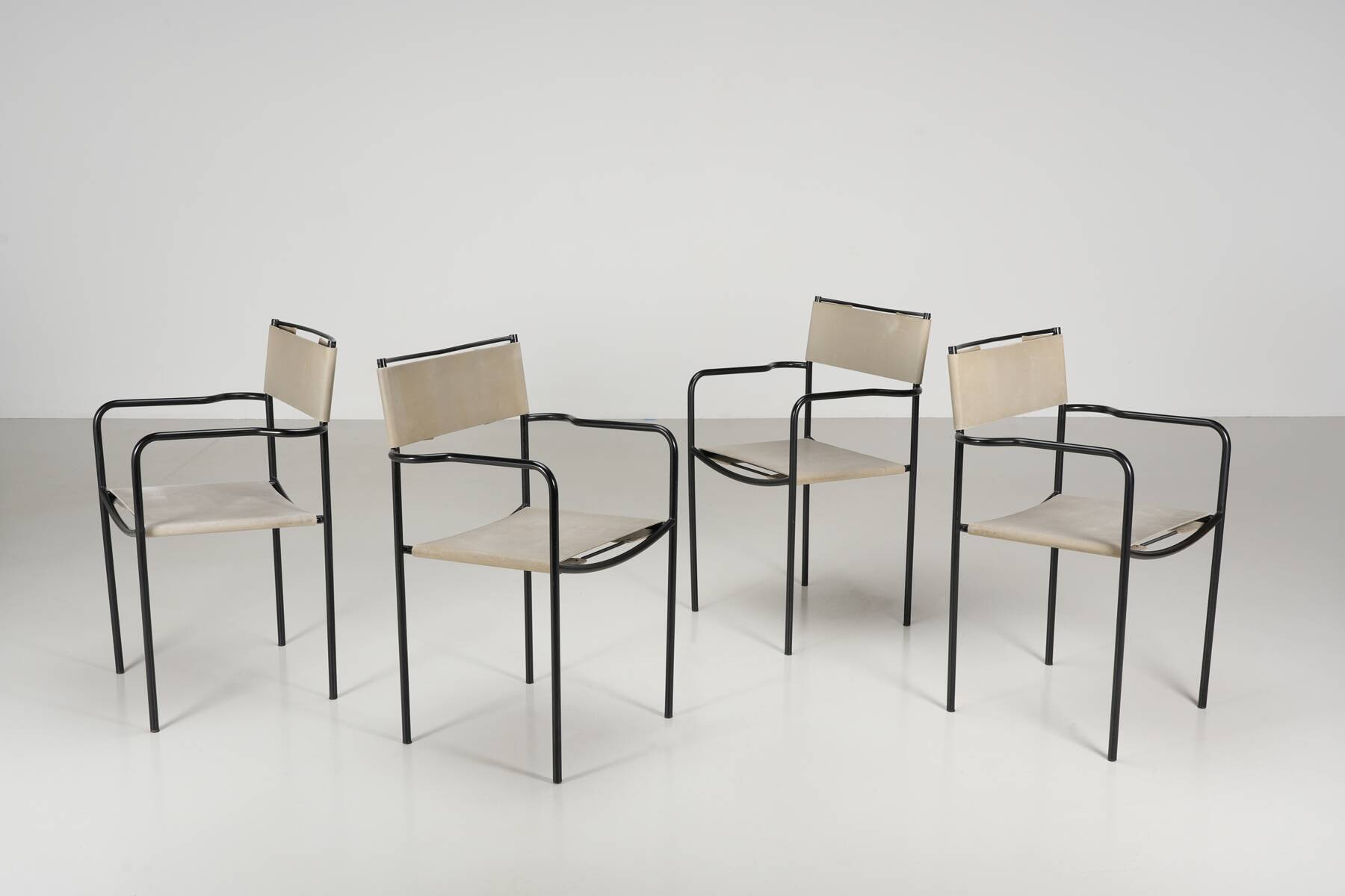 Ensemble de 4 chaises Alias de Giandomenico Bellotti circa 1980