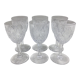 Saint Louis - 6 White Wine Glasses Gavarni Model