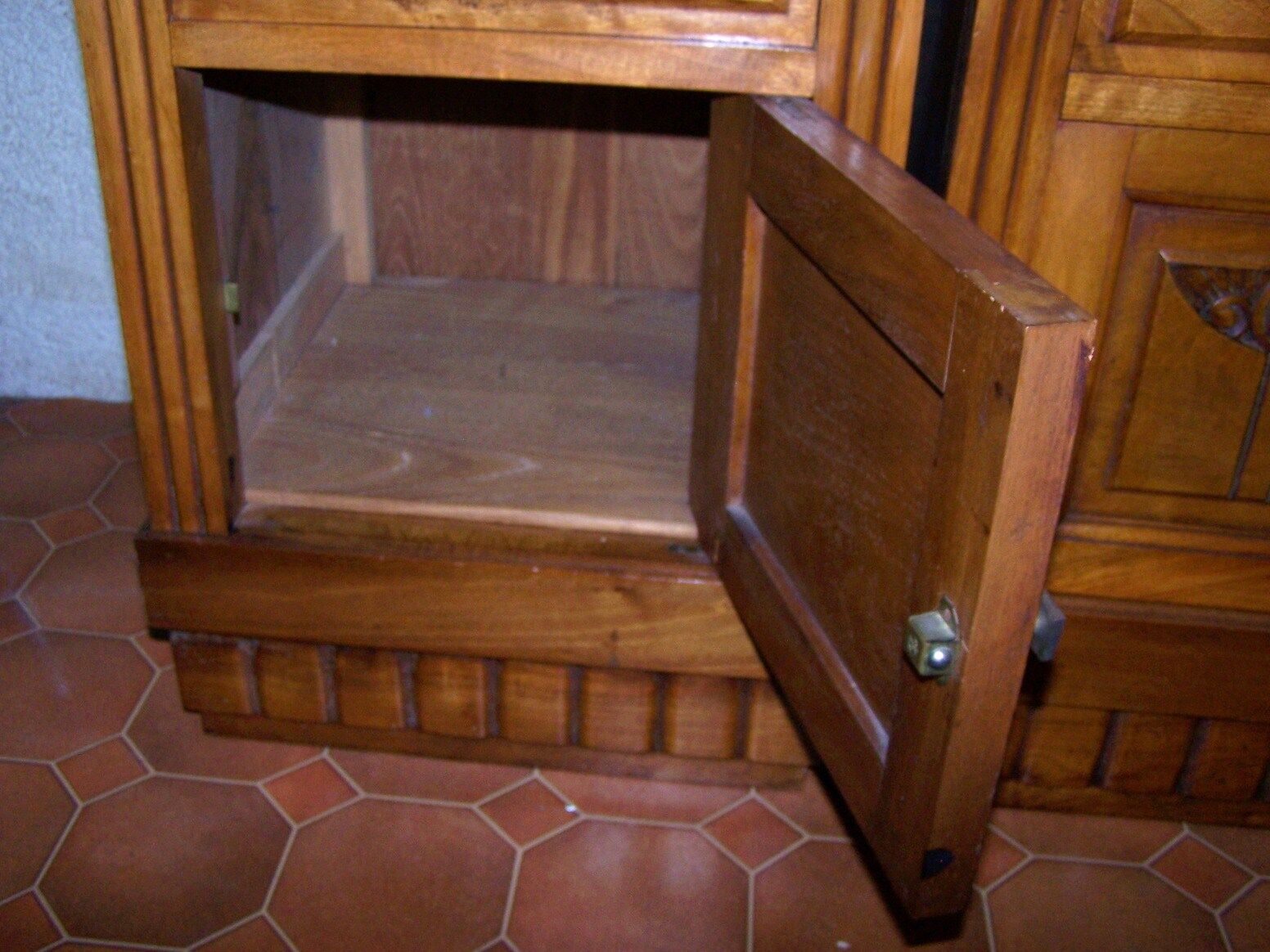 Pair of old bedside an cherry tree