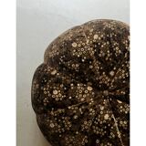 Short velvet pouf with liberty flowers, Ligne Roset 1970