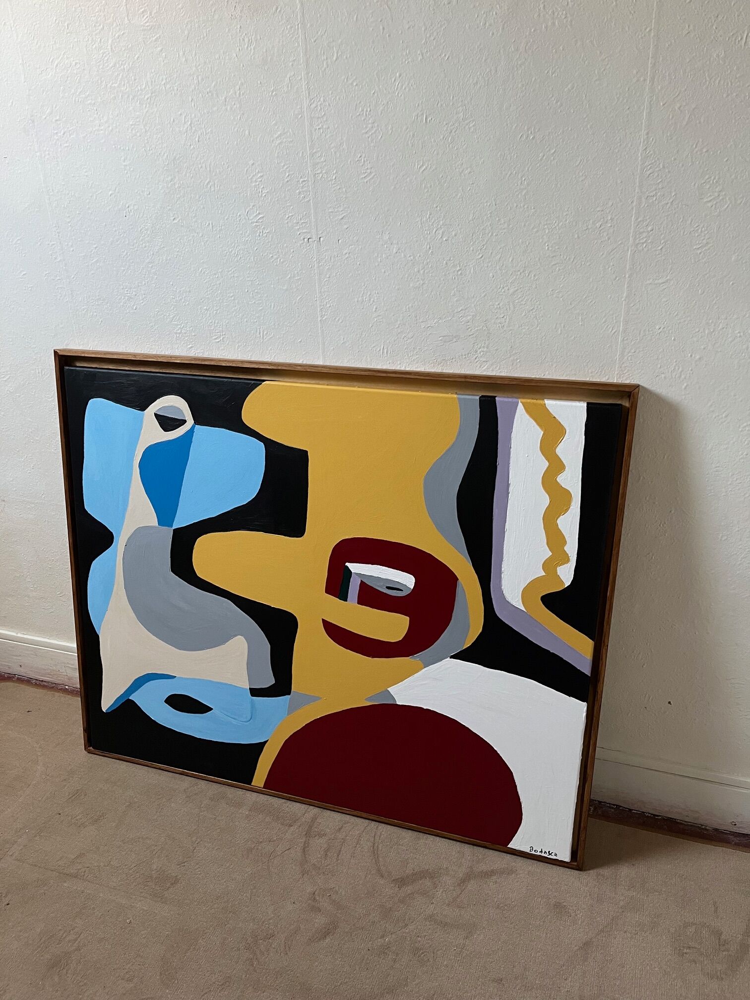 Peinture unique colorée, d'après Le Corbusier