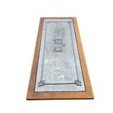 Vintage wood and tin coffee table