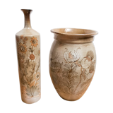 Vases from the 70s signed Michel Bailly