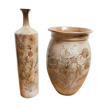 Vases des années 70 signés Michel Bailly