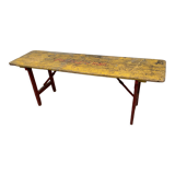 Table de brasserie jaune