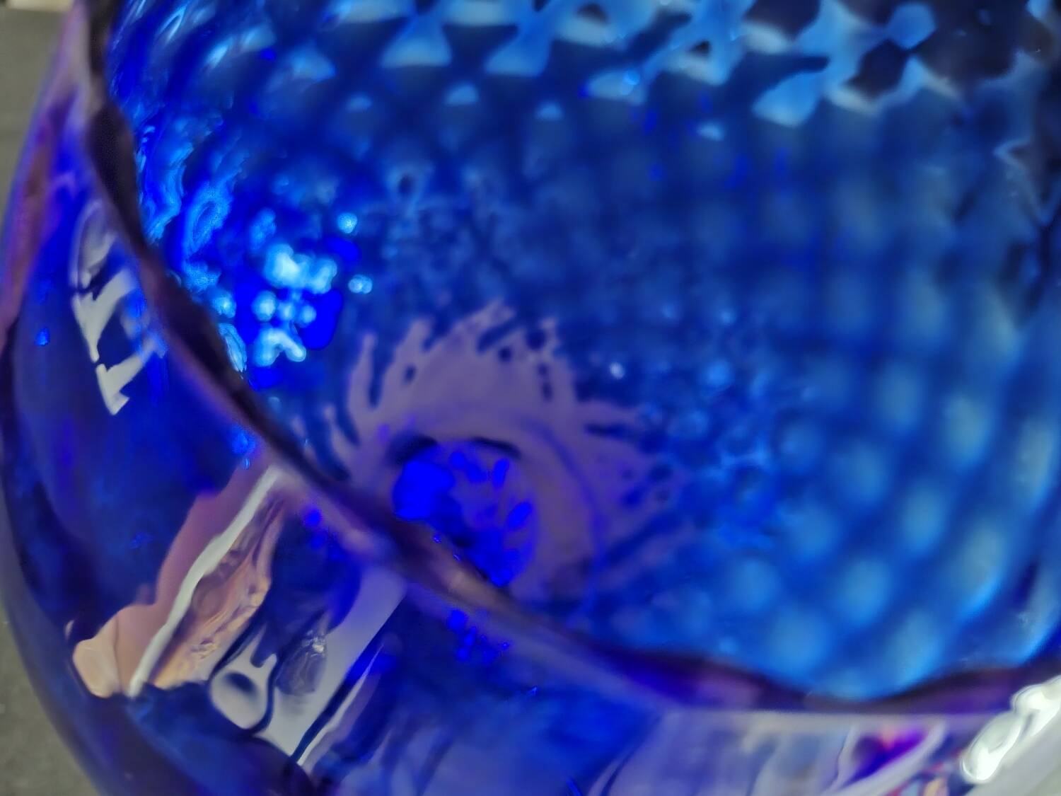 Vintage cobalt blue glass vase Empoli