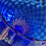 Vintage cobalt blue glass vase Empoli