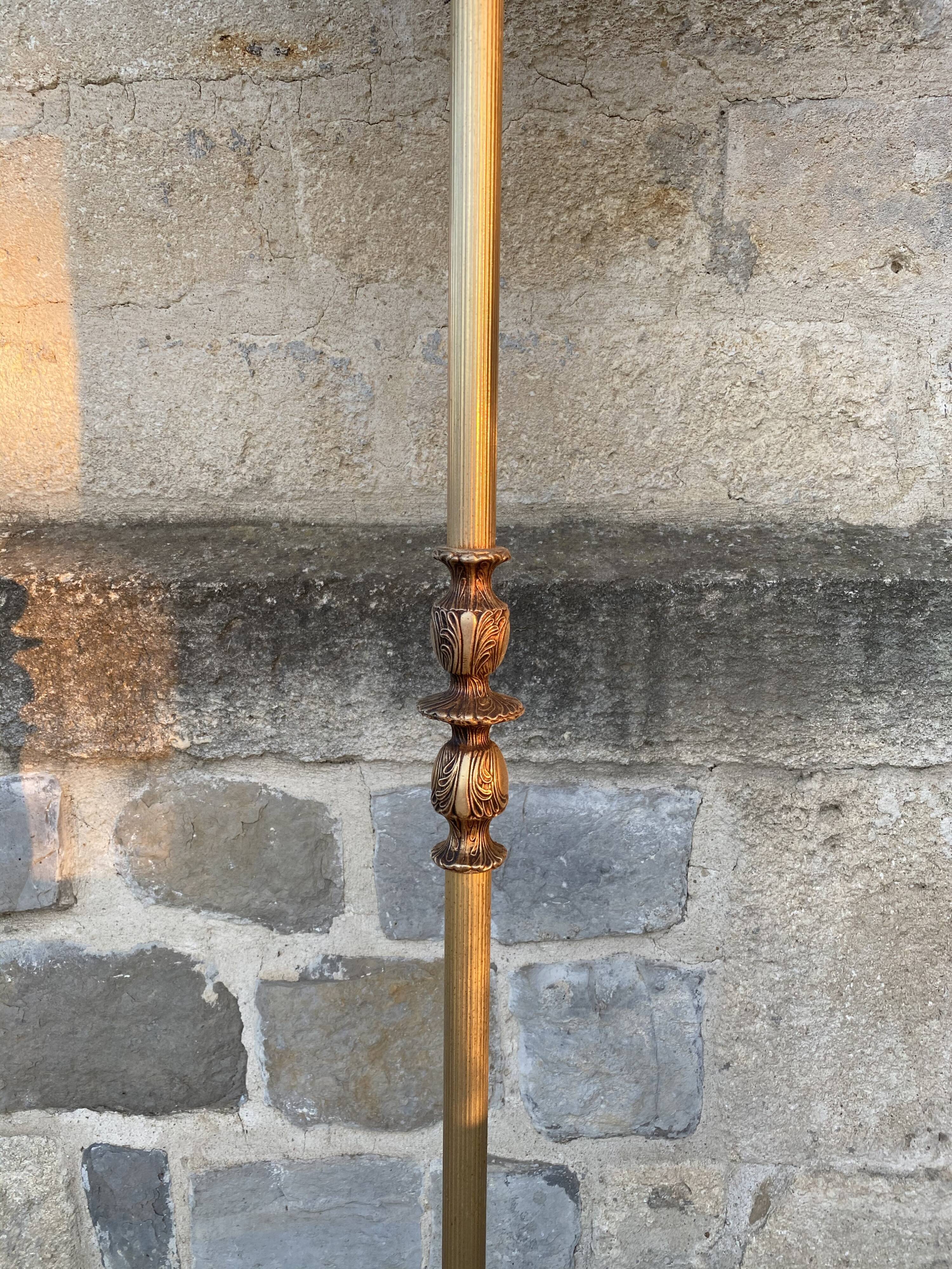 Louis XV style gilded bronze lampfloor, 1960s