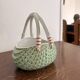 Vintage Mid 20th Century Limoges ULM Porcelain Basket with Handle