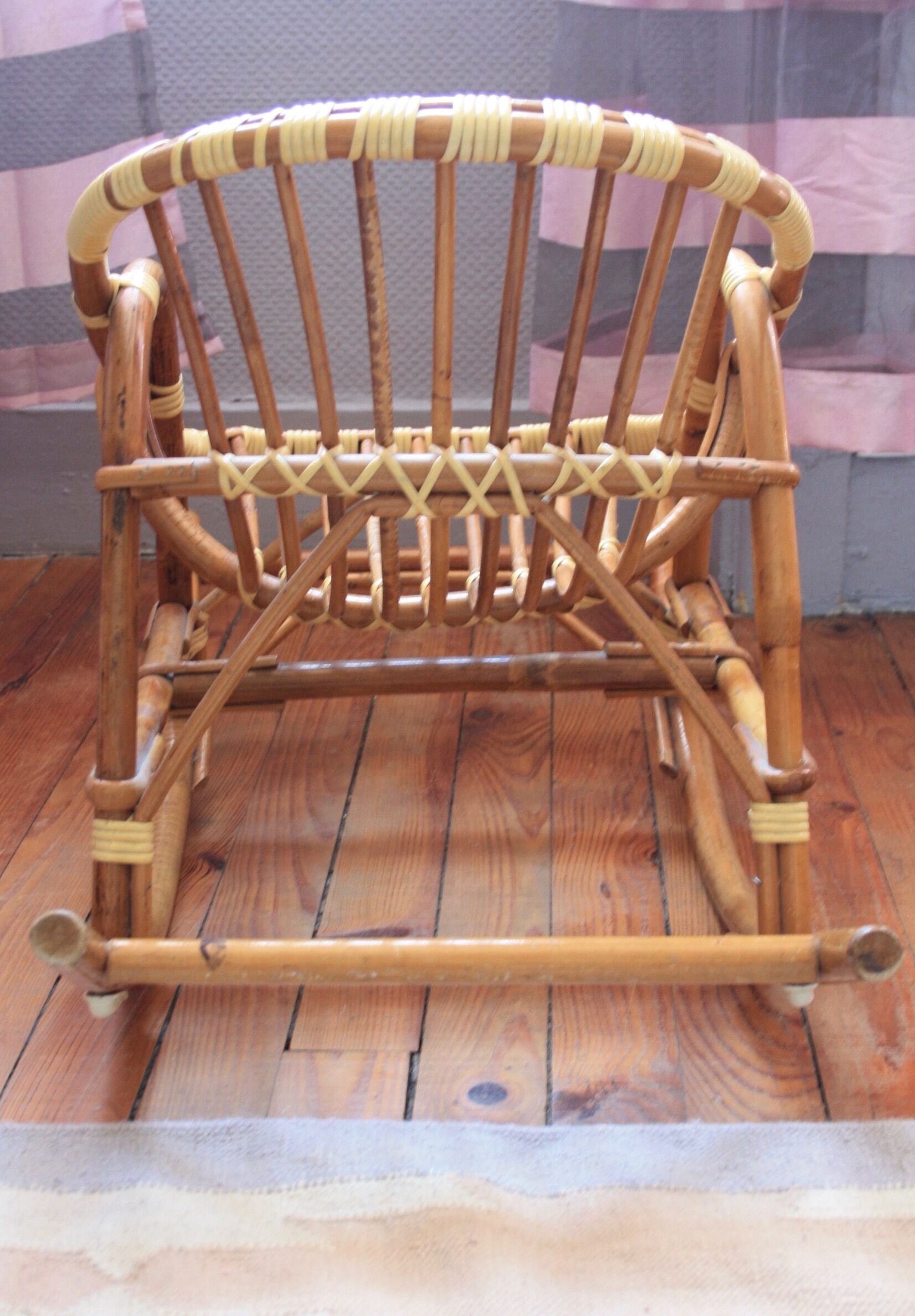 Child rattan rocking chair