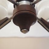 Wooden chandelier, Danish design, 1970s, production: Denmark