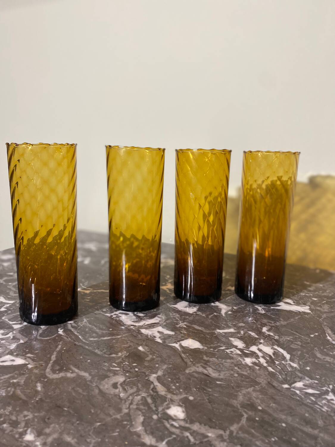 Vintage amber glasses