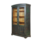 Vintage pine glass library, 1940's